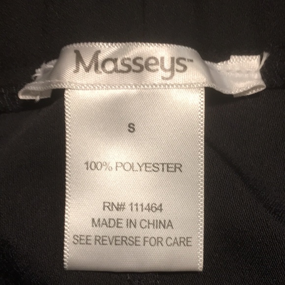 Masseys Black Ruffled Hem High-Low Flare Pants size Small - Picture 10 of 10